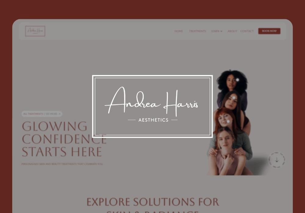 Custom website build for Andrea Harris Aesthetics